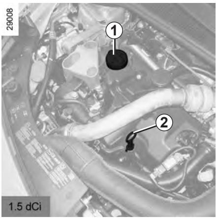 RENAULT CLIO 3 2010 - NIVEAU HUILE MOTEUR : appoint, remplissage (2/2) - 1