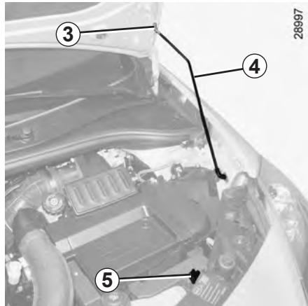 RENAULT CLIO 3 2010 - Déverrouillage de sécurité capot - 1
