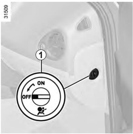 RENAULT CLIO 3 2010 - SÉCURITÉ ENFANTS : désactivation, activation airbag passager avant (1/3) - 1