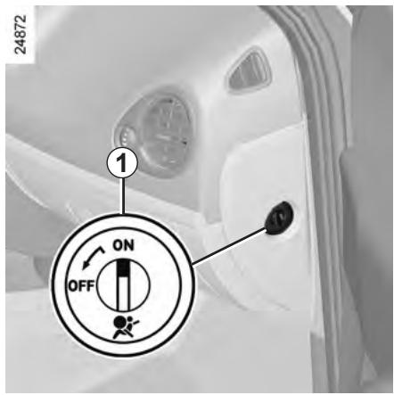RENAULT CLIO 3 2010 - SÉCURITÉ ENFANTS : désactivation, activation airbag passager avant (3/3) - 1