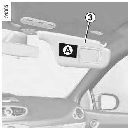 RENAULT CLIO 3 2010 - SÉCURITÉ ENFANTS : désactivation, activation airbag passager avant (2/3) - 1
