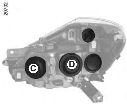 RENAULT CLIO 3 2010 - PROJECTEURS LAMPES HALOGÈNE : remplacement des lampes (2/3) - 1