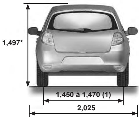 RENAULT CLIO 3 2010 - DIMENSIONS (en mètres) (1/2) - 3