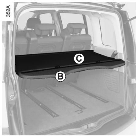 RENAULT ESPACE 4 - Pour enrouler le cache-bagages A - 1