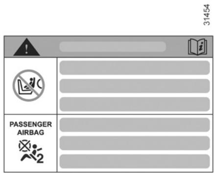 RENAULT ESPACE 4 - SÉCURITÉ ENFANTS : désactivation, activation airbag passager avant (2/3) - 2
