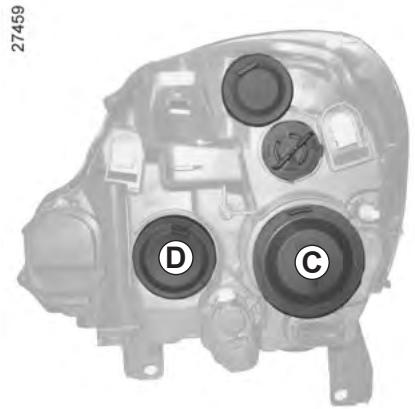 RENAULT GRAND MODUS 2011 - PROJECTEURS LAMPES HALOGENES : remplacement des lampes (2/2) - 1