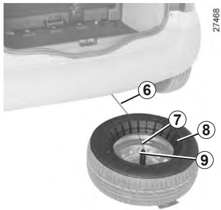 RENAULT GRAND MODUS 2011 - Pour réinstaller une roue - 1