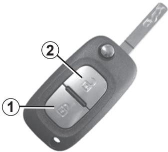 RENAULT GRAND MODUS 2011 - TÉLÉCOMMANDE À RADIOFRÉQUENCY :utilisation (1/2) - 2