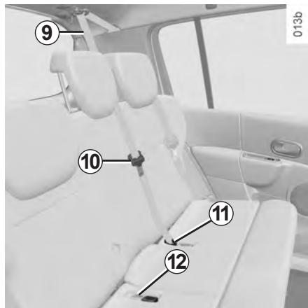 RENAULT GRAND MODUS 2011 - Ceinture arrière centrale - 1
