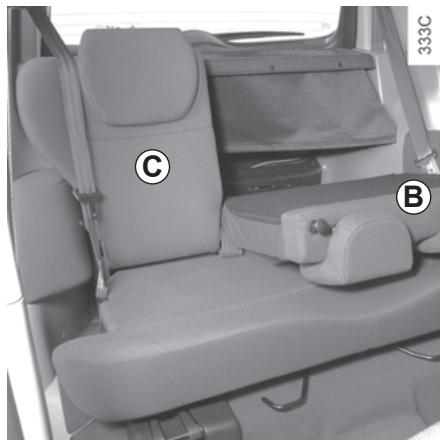 RENAULT GRAND MODUS 2011 - Particularité banquette arrêté triptic - 1