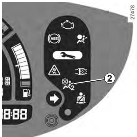 RENAULT GRAND MODUS 2011 - Activation des airbags passager avant - 1