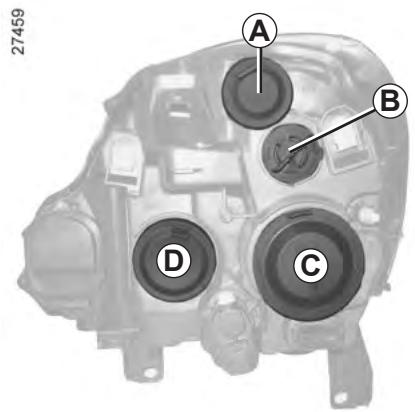 RENAULT GRAND MODUS 2011 - PROJECTEURS LAMPES HALOGENES : remplacement des lampes (1/2) - 1
