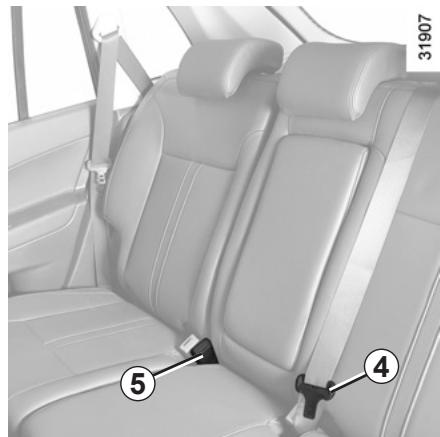 RENAULT KOLEOS 2011 - CEINTURES DE SÉCURITÉ ARRIÈRE - 2