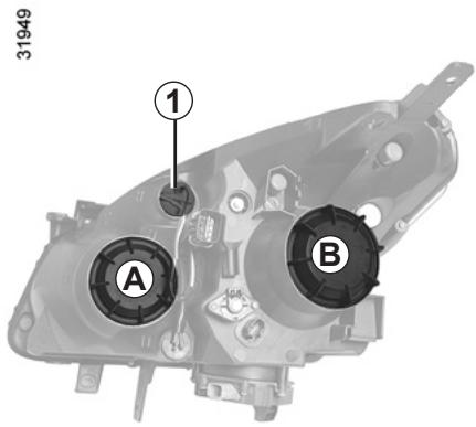 RENAULT KOLEOS 2011 - PROJECTEURS LAMPES AU XÉNON : remplacement des lampes - 1