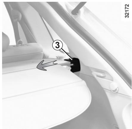 RENAULT KOLEOS 2011 - Pour enrouler la partie souple du cache-bagages - 1