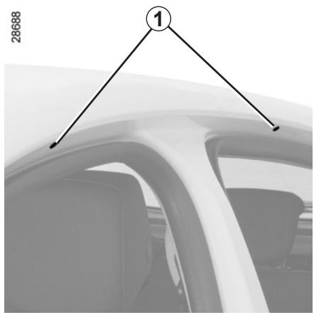 RENAULT MEGANE 3 - BARRES DE TOIT : ACCÉS AUX POINTS DE FIXATION - 1