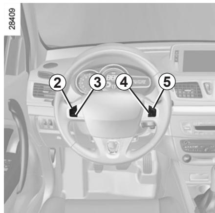 RENAULT MEGANE 3 - RÉGULATEUR-LIMITEUR DE VITESSE : fonction régulateur (1/4) - 4