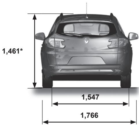 RENAULT MEGANE 3 - DIMENSIONS (en metres) (3/3) - 3