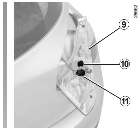 RENAULT MEGANE 3 - FEUX ARRÈRE ET LATERAUX : remplacement des lampes (2/6) - 3