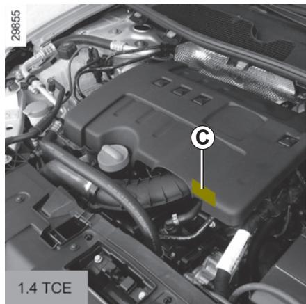 RENAULT MEGANE 3 - PLAQUES D'IDENTIFICATION MOTEUR (1/2) - 2