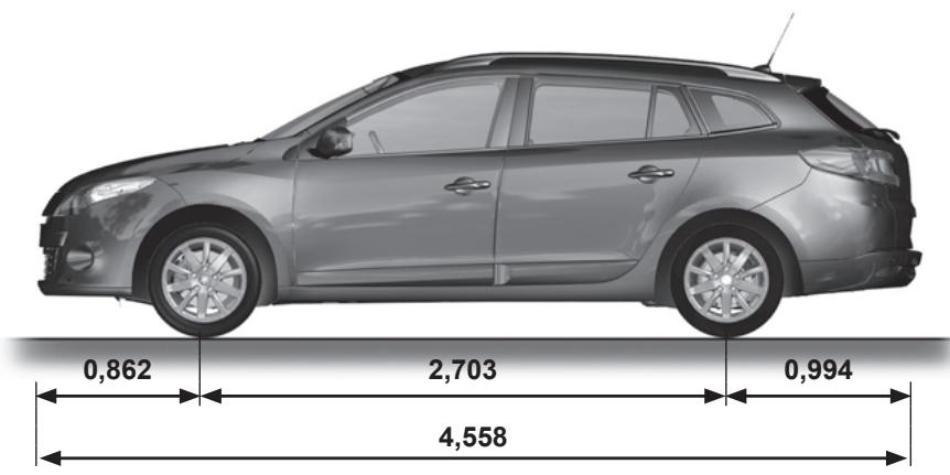 RENAULT MEGANE 3 - DIMENSIONS (en metres) (3/3) - 1