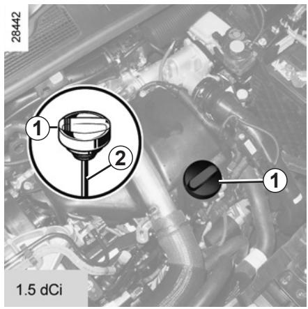 RENAULT MEGANE 3 - NIVEAU HUILME MOTEUR: appoint, replissage (2/2)/VIDANGE MOTEUR - 1