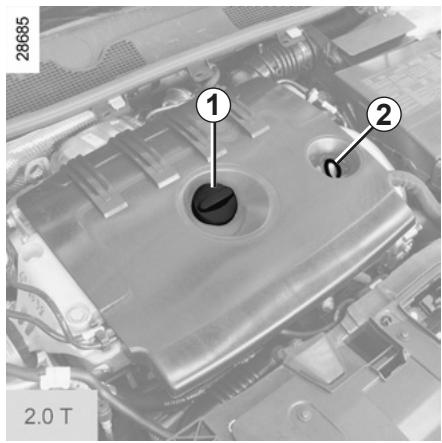 RENAULT MEGANE 3 2013 - NIVEAU HUILE MOTEUR : appoint, remplissage (2/3) - 1