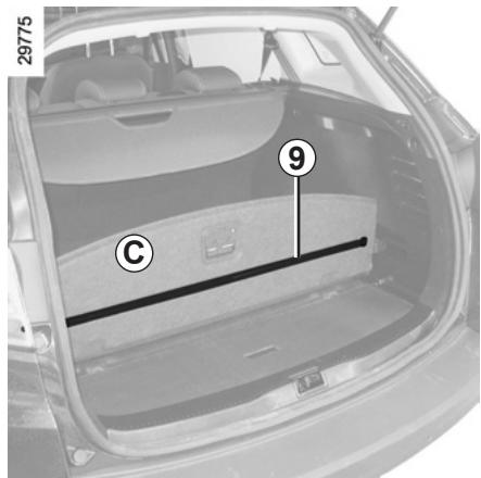 RENAULT MEGANE 3 2013 - Compartimentage du coffre (Version break) - 1