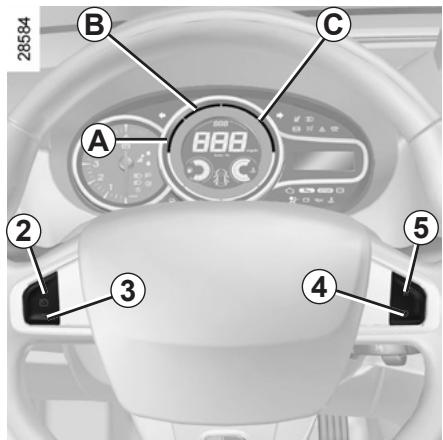 RENAULT MEGANE 3 2013 - RÉGULATEUR-LIMITEUR DE VITESSE : fonction régulateur (2/4) - 2