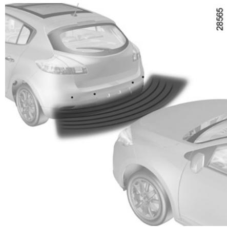RENAULT MEGANE 3 2013 - Aide au parking arrière Fonctionnement - 2