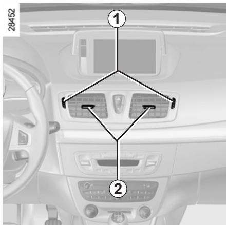 RENAULT MEGANE 3 2013 - AÉRATEURS : sorties d'air (2/2) - 1