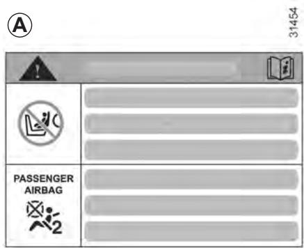 RENAULT MEGANE CC 3 2012 - SÉCURITÉ ENFANTS : désactivation, activation airbag passager avant (2/3) - 2