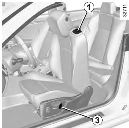 RENAULT MEGANE CC 3 2012 - Sièges avant à commandes manuelles - 1