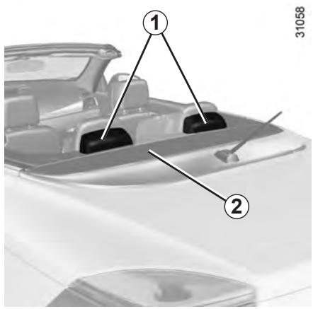 RENAULT MEGANE CC 3 2012 - DISPOSITIFS DE PROTECTION EN CAS DE RETOURNEMENT - 1