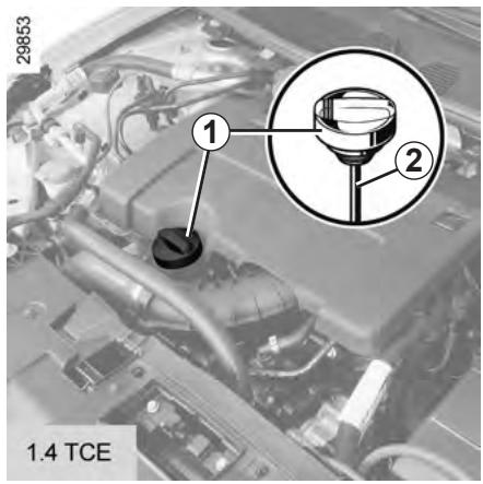 RENAULT MEGANE CC 3 2012 - NIVEAU HUILE MOTEUR : appoint, remplissage (1/3) - 1
