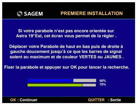 SAGEM ISD74 TNTSAT - Verification du signal - 1