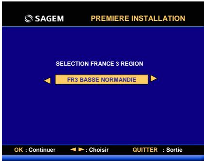 SAGEM ISD74 TNTSAT - Choix du service Régional de France 3 - 1