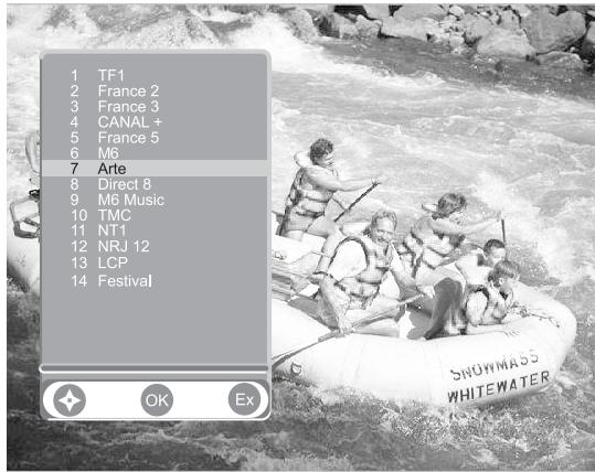 SAGEM AXIUM DLP 50 - Liste des programmes DTV - 1