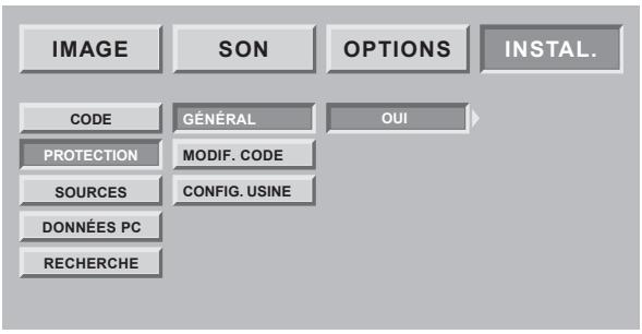 SAGEM AXIUM DLP 50 - Restriction d'accès par code - 2
