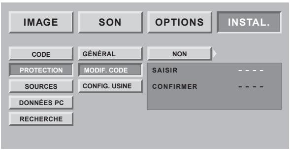 SAGEM AXIUM DLP 50 - Restriction d'accès par code - 1