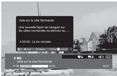 SAGEM ISD91 HD TNTSAT - Informations détaillées sur les programmes - 1