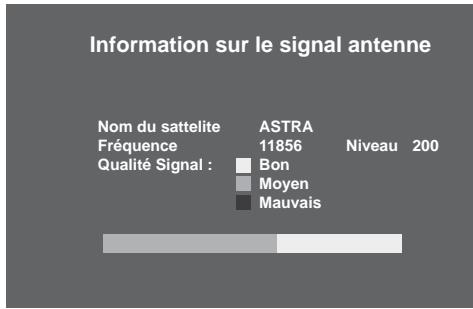 SAGEM ISD91 HD TNTSAT - Information sur le Signal d'antenne - 1