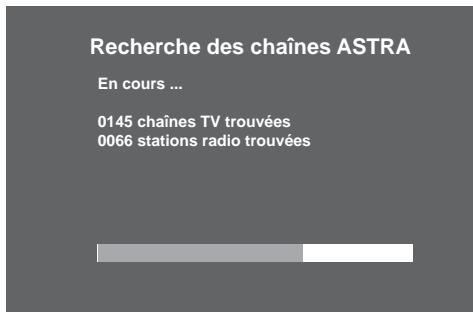 SAGEM ISD91 TNTSAT - 6-1-4 Recherche des chaînes ASTRA - 1