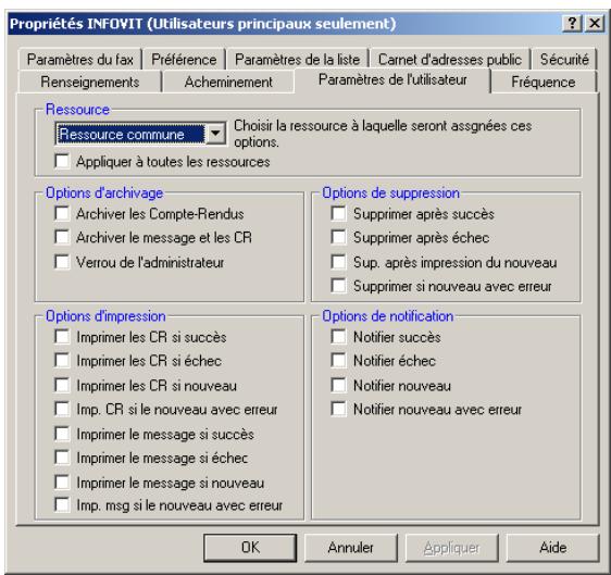 SAGEM OPEN LINE SERVER - Paramétrer les options d'archivage - 1