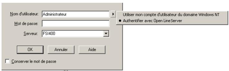 SAGEM OPEN LINE SERVER - Connexion avec l'administrateur - 2