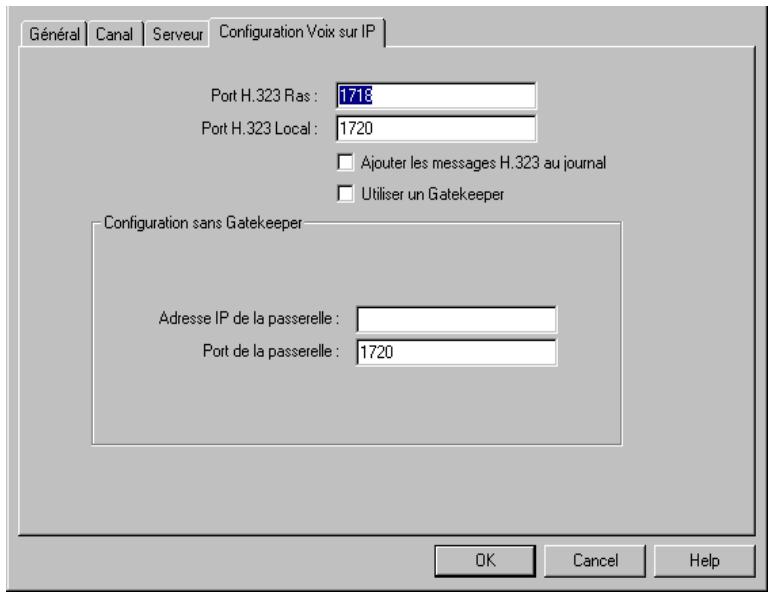SAGEM OPEN LINE SERVER - Paramètres de configuration de la voix sur IP - 1