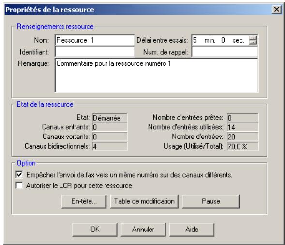 SAGEM OPEN LINE SERVER - Configuration de la table de modification - 1