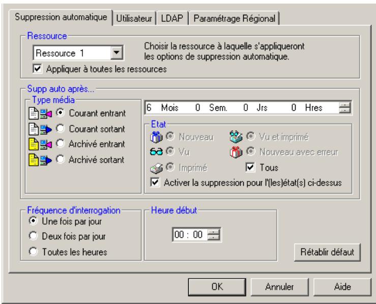 SAGEM OPEN LINE ULTIMATE - Paramétrer les propriétés du serveur - 1