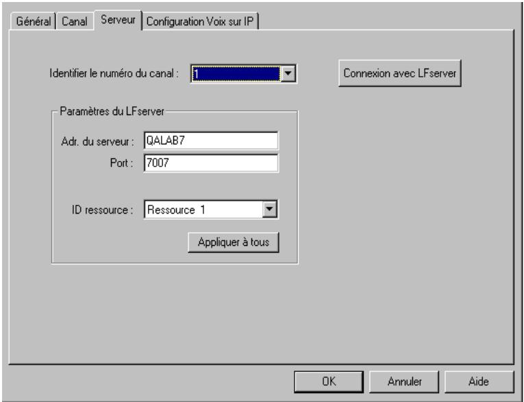 SAGEM OPEN LINE ULTIMATE - Paramètres de serveur - 1
