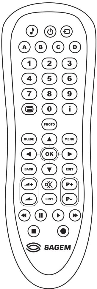 SAGEM PVR6200T - 4-1 TELÉCOMMANDE - 1